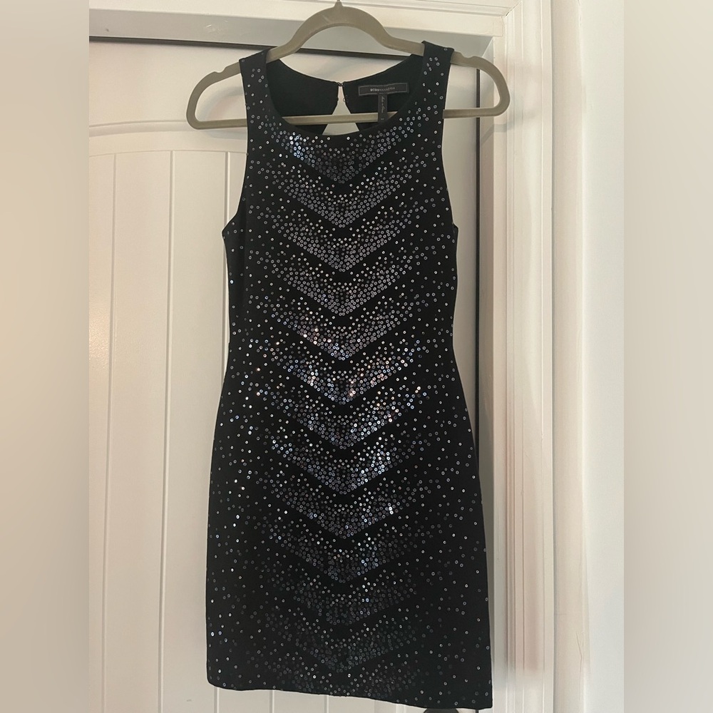 BCBGMaxAzria Black Dress with Sequins